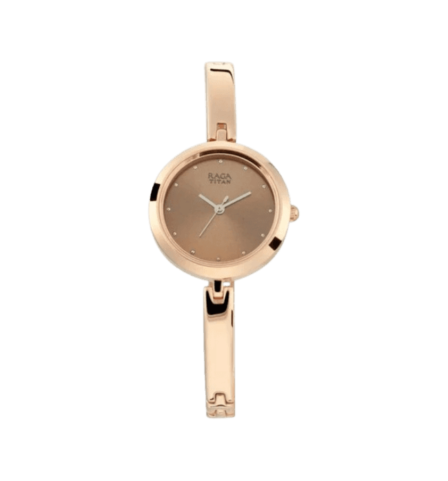 Titan Titan Raga Viva Rose Gold Dial Ladies NP2606WM05