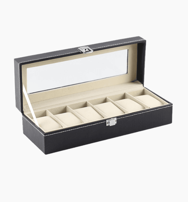 N/A 6 Slot Watch Display Box Box